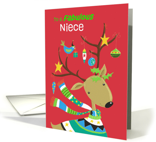 Fabulous Niece Decorated Reindeer card (1810952)