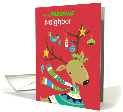 Fabulous Neighbor Decorated Reindeer card (1810954)