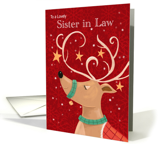 Sister in Law Christmas Red Reindeer card (1812308)