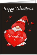 Grandson Happy Valentine’s Gnome card