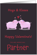 Partner Hogs and Kisses Valentine card