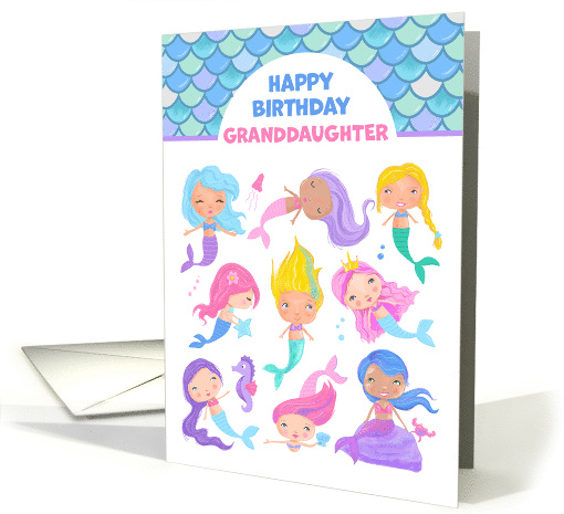 Granddaughter Birthday Pretty Mermaids card (1835930)