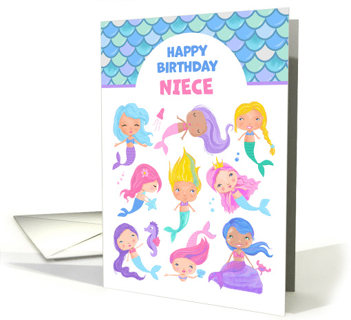 Niece Birthday Pretty Mermaids card (1836266)