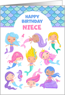 Niece Birthday Pretty Mermaids card
