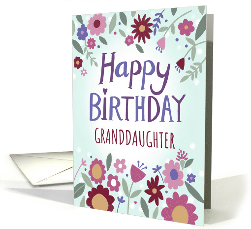 Granddaughter Happy Birthday Florals card (1836558)