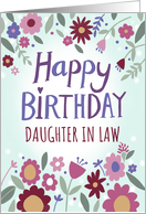 Daughter in Law Happy Birthday Florals card