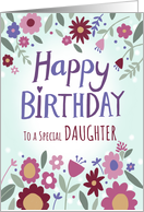 Daughter Happy Birthday Florals card