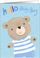 New Baby Boy Congratulations Cute Bear card