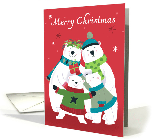 Merry Christmas Polar Bear Family card (1880204)