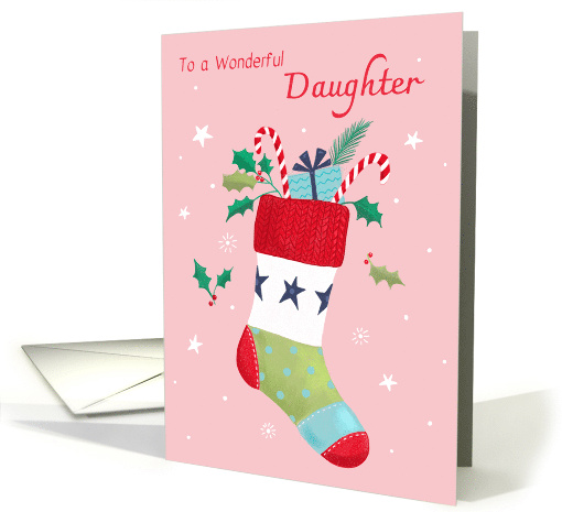 Daughter Christmas Holiday Stocking card (1880360)