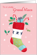 Grand Niece Christmas Holiday Stocking card