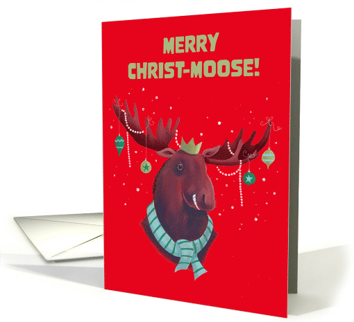 Merry Christ Moose Pun Red card (1890870)