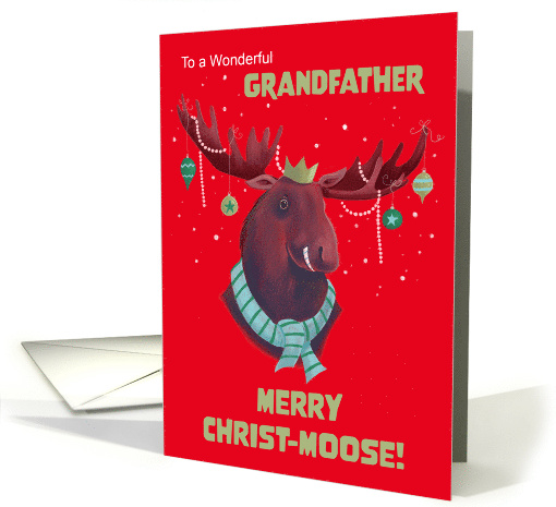 Grandfather Merry Christ Moose Pun Red card (1890928)