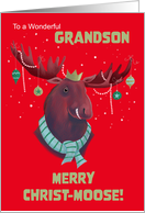 Grandson Christ Moose Pun Red card