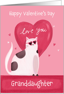 Granddaughter Valentine’s Day Cat Purr-fection card