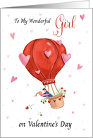 Girl Valentine's Day Heart Couple Balloon