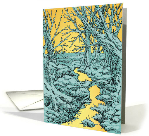 Snow and Gold, The Brook : Blank Any Occasion card (1552288)