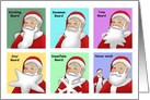 Santa Considers Holiday Beards Funny Christmas card