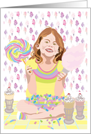 Candy Shop Birthday Party in Pastel Hues card