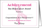 Female Breast Cancer Patient Survivor, Diploma, Award, Blank card