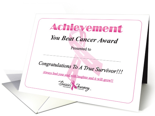 Female Breast Cancer Patient Survivor, Diploma, Award, Blank card