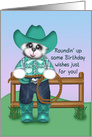 Cowgirl’s Birthday for Young Girl , Roundin Up Birthday Wishes card