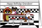 Retro Grandson’s Birthday, the Fuzzy Butz Collection, Vintage Diner card