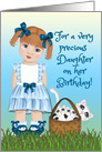 Birthday For a Young Daughter, with Kittens in a Basket card