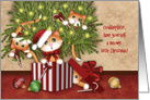 Goddaughter, Meowy Christmas, Kittens Being Mischievous card