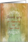 Thank You for Stopping By My Open House, Watercolor Background, Door card