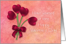 Valentine from a Secret Admirer, Heart Flower Bouquet card