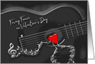 Valentine for Your Fiance, Guitar with Heart Pick card
