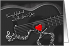 Valentine for Your Husband, Guitar with Heart Pick card