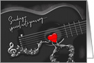 Valentine, Sending a Special Note Your Way, Guitar with Heart Pick card