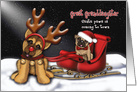 Santa Paws is Coming to Town, Great Granddaughter, Shepherd , Pug card