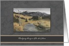 Thanksgiving Blessings, Customize Name, Painting of a Elk by a Stream card