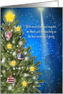 Military Christmas, General, Patriotic Ornaments Pride, Respect card