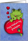Valentine for a Grandnephew, Adorable Frog on a Heart Candy Box card