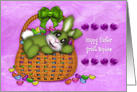 Happy Easter for a Great Nephew, Bunny Basket Full of Jelly Beans card