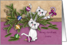 Christmas For a Cousin Mischievous Kittens card