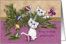 Christmas For a Granddaughter Mischievous Kittens card