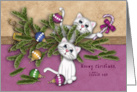 Christmas For a Young Girl Mischievous Kittens card