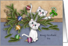 Christmas for a Son Mischievous Kittens card