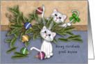 Christmas for a Great Nephew Mischievous Kittens card