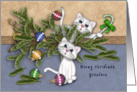 Christmas for a Grandson Mischievous Kittens card