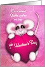 1st Valentine’s Day for a Goddaughter Sweet Mouse With a Heart card