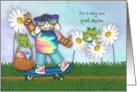 Easter for a Great Nephew Bunny on a Skateboard card