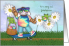 Easter for a Grandnephew Bunny on a Skateboard card