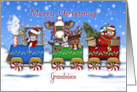 Christmas Train For Grandniece Santa Bear and Forrest Animals card