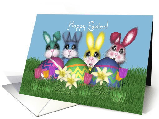 Colorful Bunnies, Striped Easter Eggs, Lilies, Tulips,... (1560492)